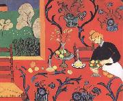 Henri Matisse Harmony in Red-The Red Dining Table (mk35) painting